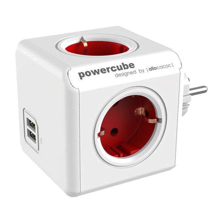 POWERCUBE 4-outlet cube power strip with 2 USB ORIGINAL-1202