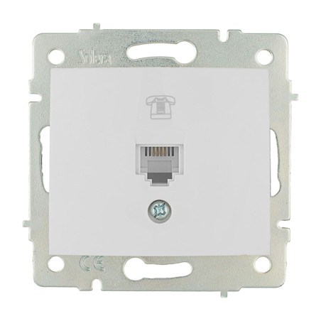 flush-mounted telephone socket, frameless rj11-europa erp84