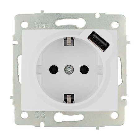 podometna vtičnica schuko z usb in zaslonko europa-16 a 250 v