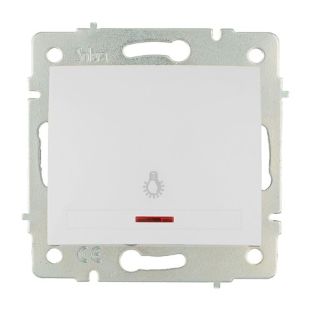 bouton-poussoir lumineux encastré avec raccordement rapide europa-erp04ilqc 10 a 250 v