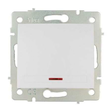 illuminated flush-mounted changeover switch with quick-connect terminals europa-erp02ilqc 10 ax 250 v