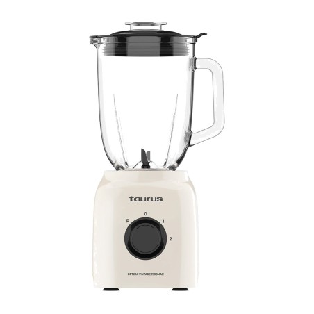 batidora de vaso con jarra de cristal optima-vintage 1500 w 1,8 l