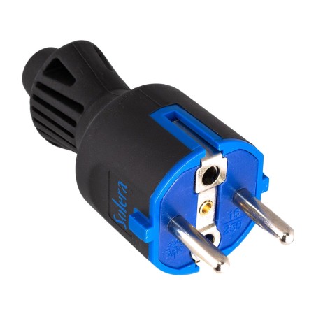 gummistik med dobbelt jordforbindelse ip44 16 a 250 v 4,8 mm