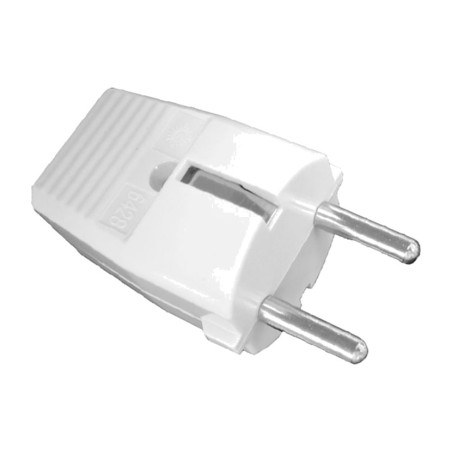 schuko-stecker mit frontseitigem kabelausgang 6428 16 a 250 v 4,8 mm