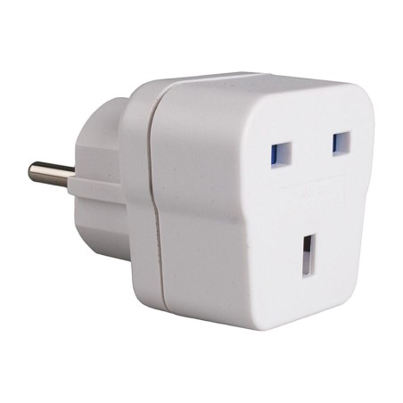 adaptador d'endoll anglès amb presa de terra per viatjar a espanya av1 13 a 250 v 4,8 mm