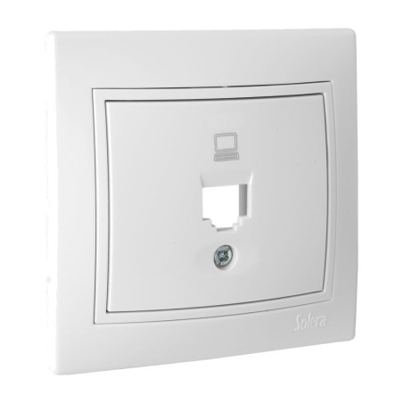 placca e supporto per presa dati da incasso con cornice rj45-europa erp88/1u