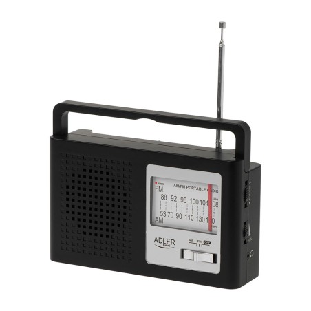 radio portátil de red y pilas con antena telescópica ad 1909 am/fm 6 cm