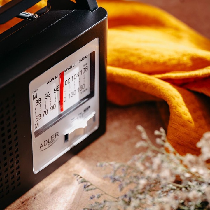 ADLER Radio portatile a rete e a batterie con antenna