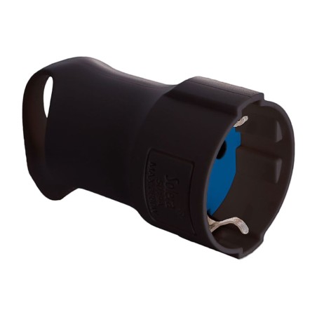 presa schuko volante con anello per una facile estrazione 16 a 250 v 4,8 mm