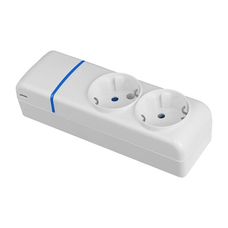 surface-mounted schuko multi-socket with mini-trunking entries 16 a 250 v 3680 w