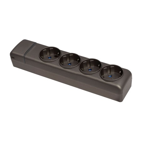 pinta-asennettava schuko-monipistorasia minikanavan liitännöillä 16 a 250 v 3680 w