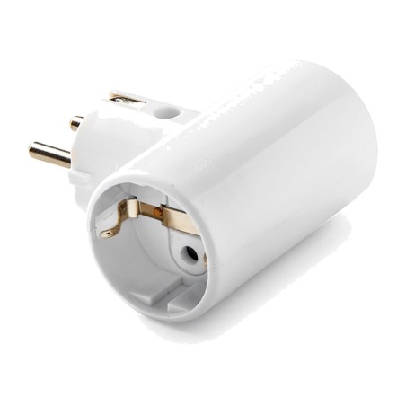 adaptador doble de enchufe con toma de tierra 2p+t 16 a 250 v 4,8 mm