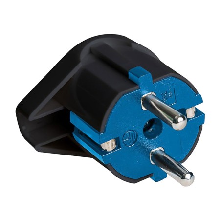 schuko plug with side cable outlet 16 a 250 v 4,8 mm