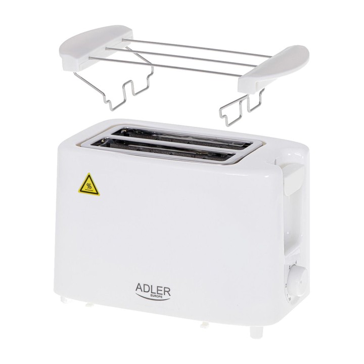 ADLER Tostapane a 2 fessure con griglia scalda panini AD3223
