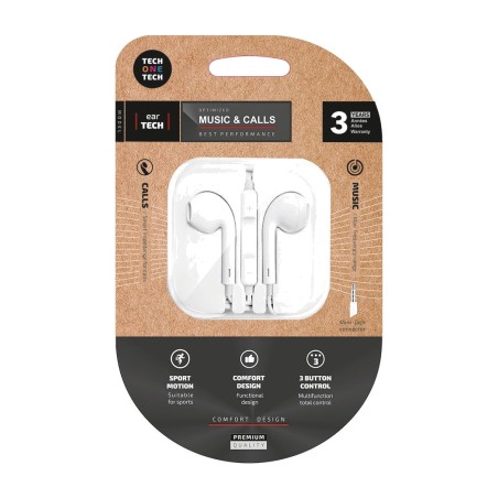 écouteurs filaires ergonomiques avec microphone eartech-jack-3,5mm