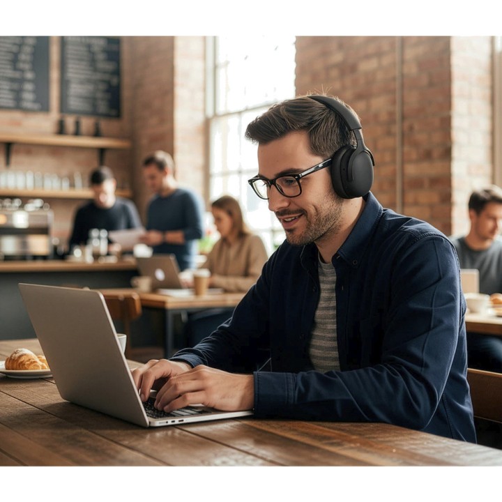 MEDION Cuffie wireless over-ear con cancellazione del rumore