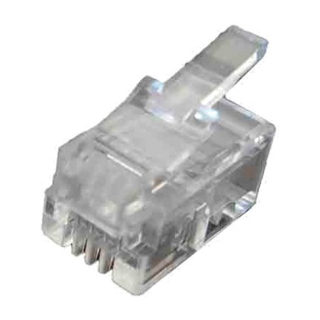 fiche téléphonique étroite à 4 voies 4p4c