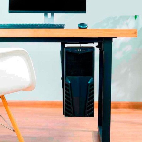 rotating computer tower stand for under-desk or wall mounting en