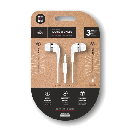 intraaurálne slúchadlá s káblom a mikrofónom eartech-jack-3,5mm
