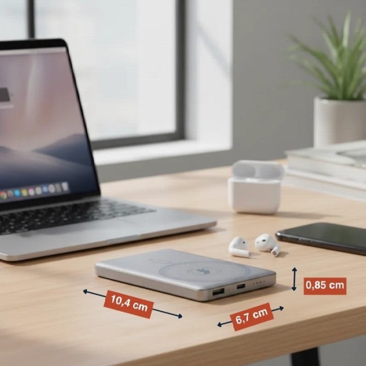 GRUNDIG Ultra-thin power bank with magnetic wireless