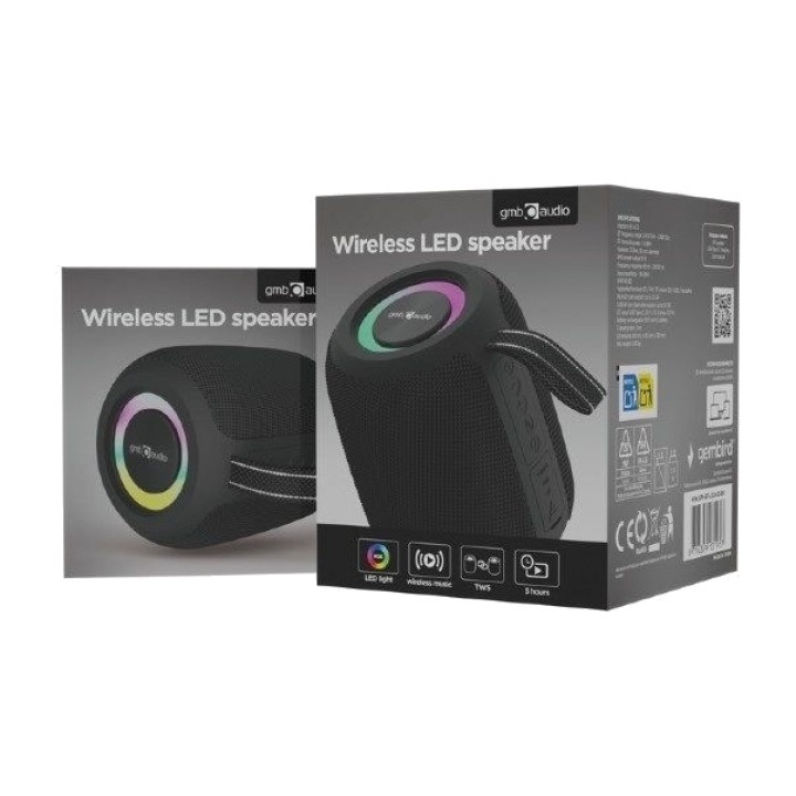 GEMBIRD Altavoz Bluetooth con luces 8 W 328413