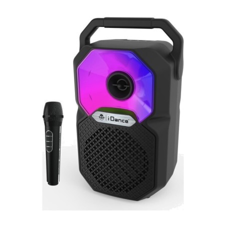 kannettava karaokekaiutin langattomalla mikrofonilla ja diskovaloilla idance-k10-1w
