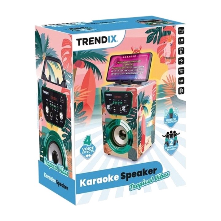 LUDILO Portable karaoke speaker with 2 wireless microphones