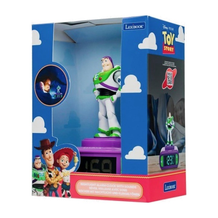 LEXIBOOK Reloj despertador digital con luz nocturna y sonidos TOY STORY BUZZ LIGHTYEAR 175946