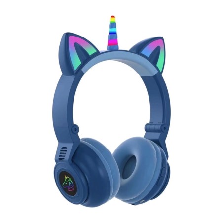 auriculares con luces de colores y conexión inalámbrica unicorn stn27-bluetooth 5.0