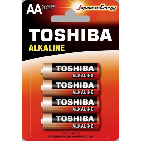 lot de 4 piles alcalines lr6gca aa 1,5 v