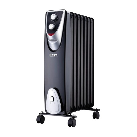 oil-free radiator with 8 elements black-edition 500/1000/1500w 64 cm