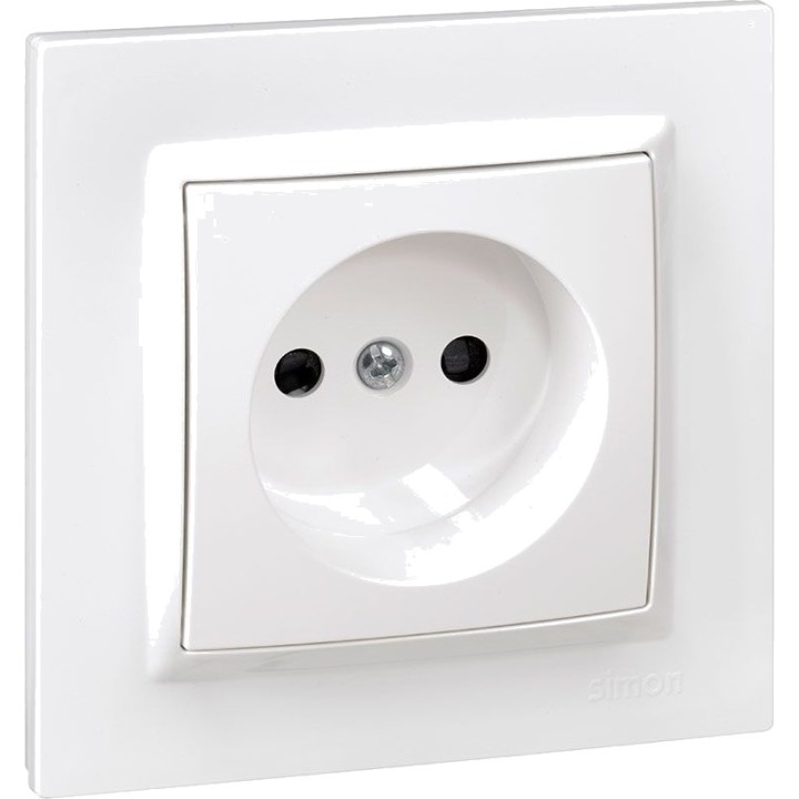 SIMON Prise bipolaire avec plaque SERIE-10 16 A 230 V IP20