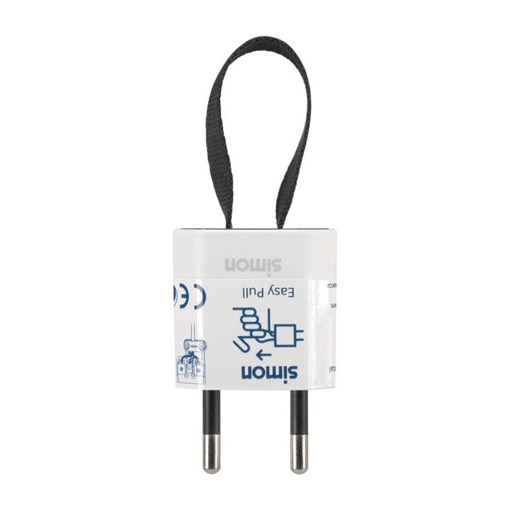 SIMON Clavilla schuko de sortida frontal i lateral amb fàcil