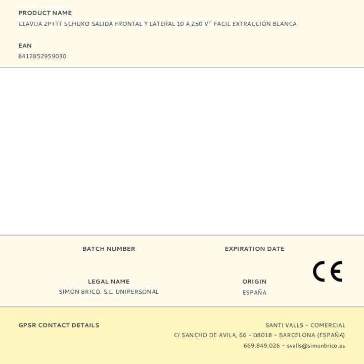 SIMON Schuko-kontakt med frontal och sidoutgång, enkel