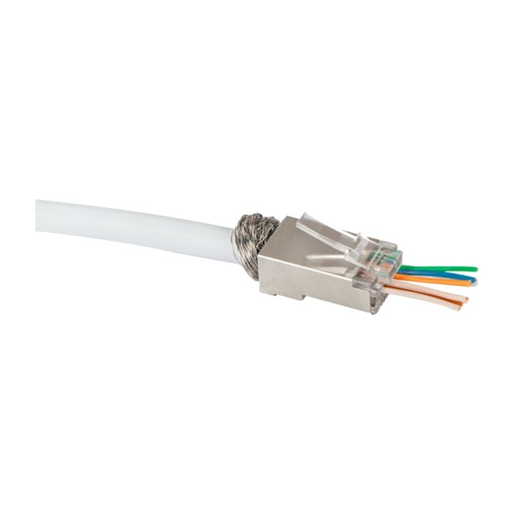 LOGILINK Conector de cable de red macho blindado RJ45 CAT.6