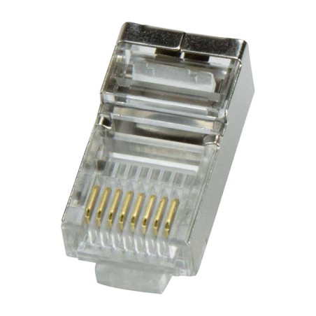 connecteur mâle blindé pour câble réseau rj45 ftp cat.5e 100 uds