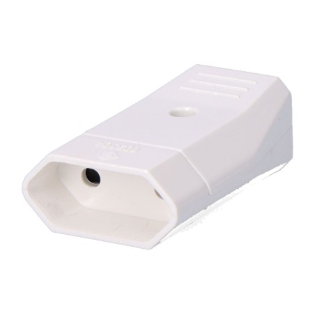 förstärkt ytmonterat uttag med urtag och säkerhetsskydd 10 a 250 v 62x40x23mm