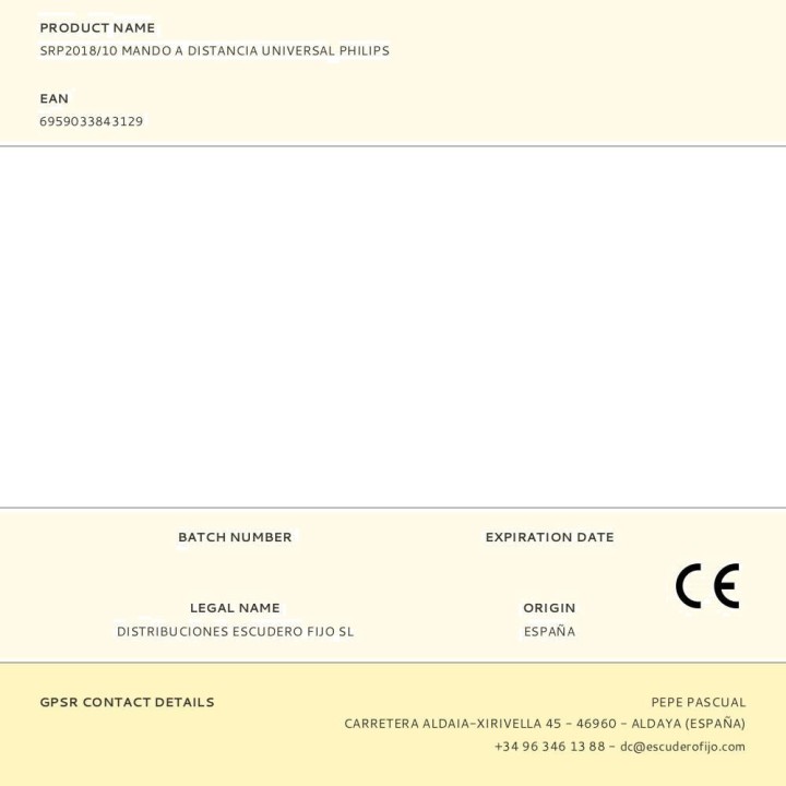 PHILIPS Mando a distancia universal 8 en 1 SRP2018/10 51135