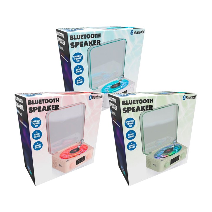 Głośnik bluetooth w stylu gramofonu z podświetleniem RGB,