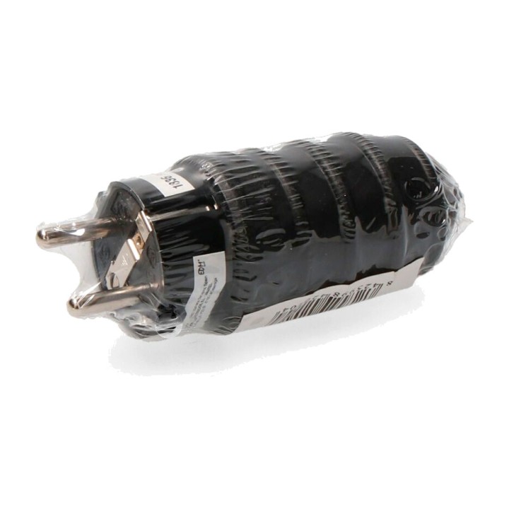 EDM Rubber Schuko plug compatible with French earth socket