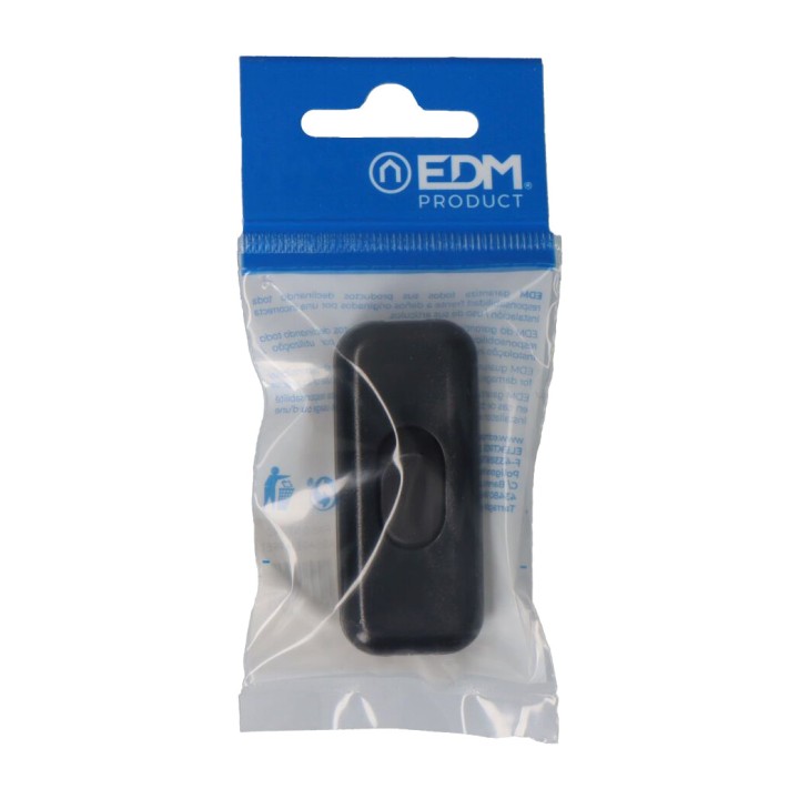 EDM Interrupteur en ligne pour câble 3 A 250 V 26X15X60MM