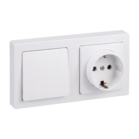 base de enchufe de superficie con conmutador 73 loft-schuko 2p+t 16 a 250 v ip20
