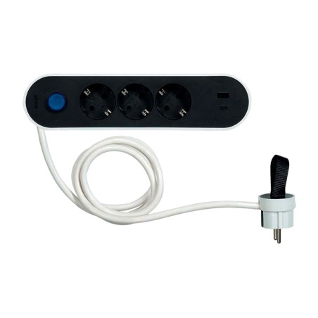 multipresa a 3 prese con 2 porte usb e interruttore a pedale 16 a 250 v 1,4 m