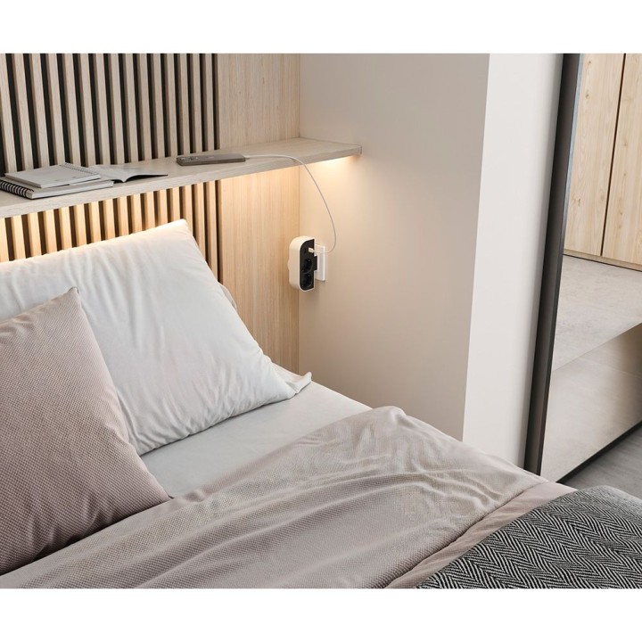 SIMON Adaptador schuko giratori de 2 preses amb USB A i C 30