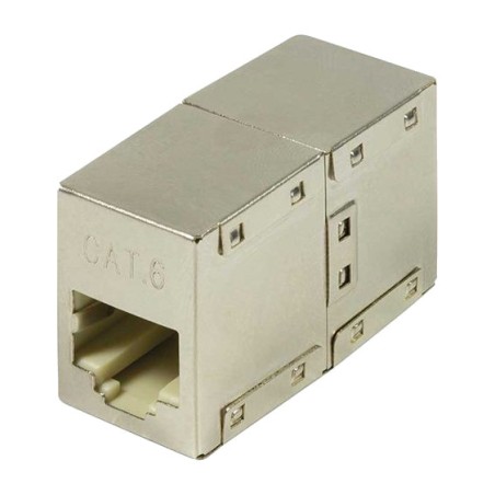 adaptador empalmador de red para cable cat.6 rj45