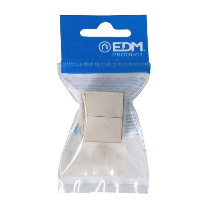 EDM Adaptador empalmador de red para cable CAT.6 RJ45 (2UD) 55031VAR