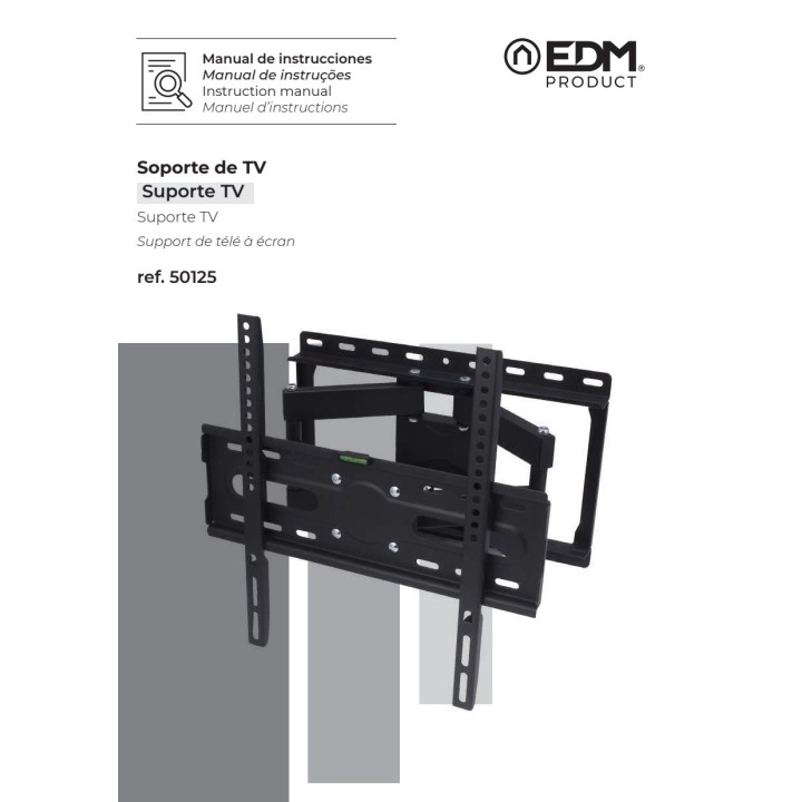 EDM Supporto da parete orientabile a doppio braccio per