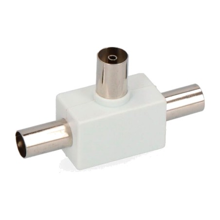 derivatore tv con 1 presa e 2 spine 9,5 mm