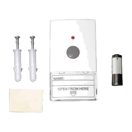 pulsador transmisor de recambio para timbre inalámbrico 49303 12 v