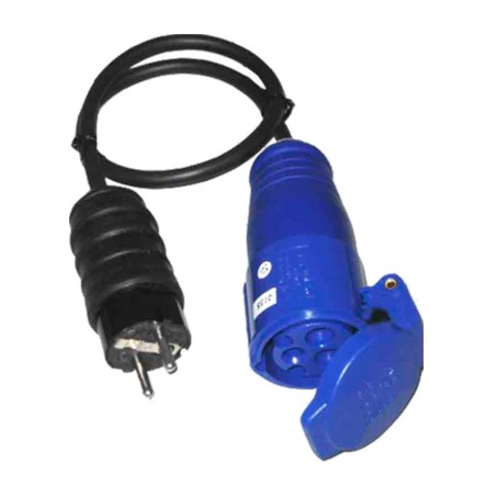 adapter wtyku schuko na gniazdo przemysłowe z kablem cetac 2p+t 16 a 230 v ip44